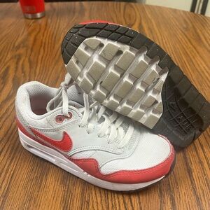 Nike Kids White and Red Sneakers